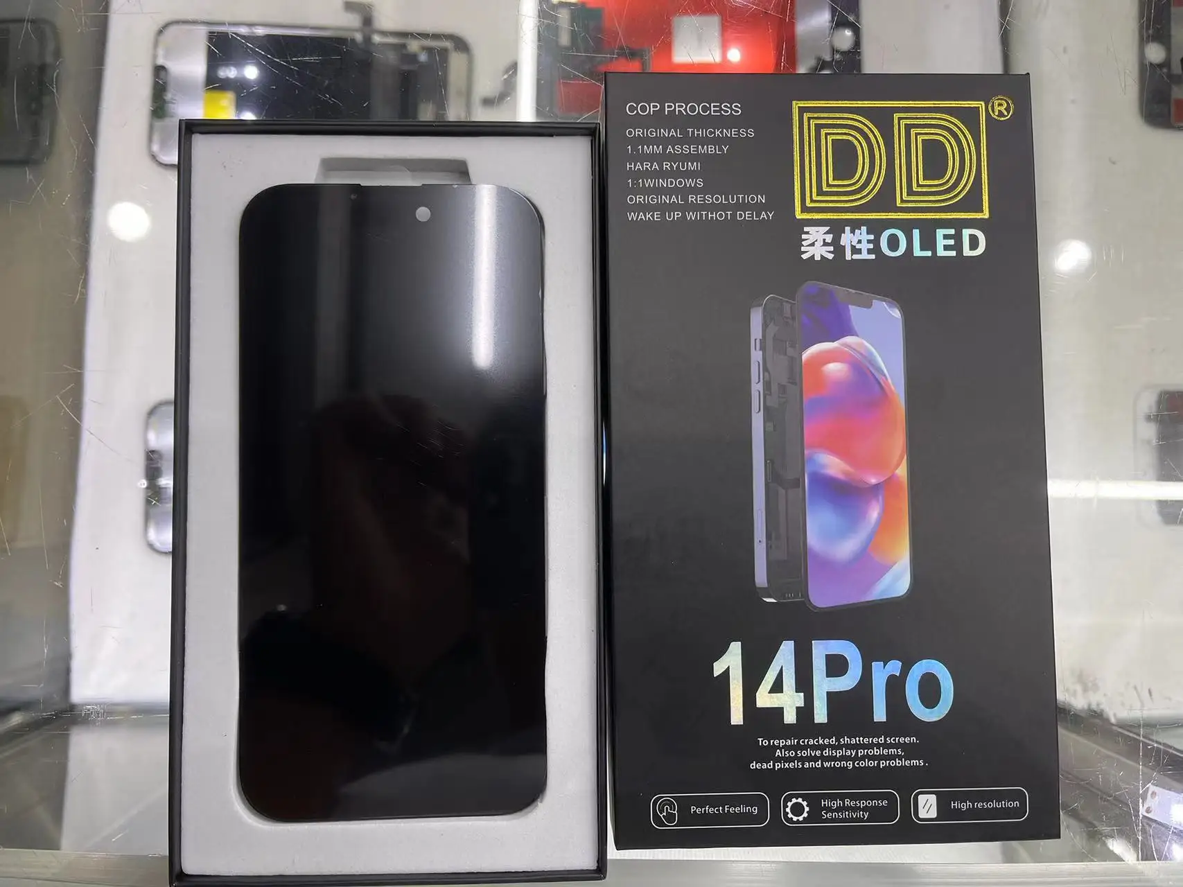 NO IC OLED Display For iPhone 13 14 15 13Pro 14Pro 15Pro 15Pro Max 13promax 14plus LCD Solve Non-Genuine Screen Pop Up Problem