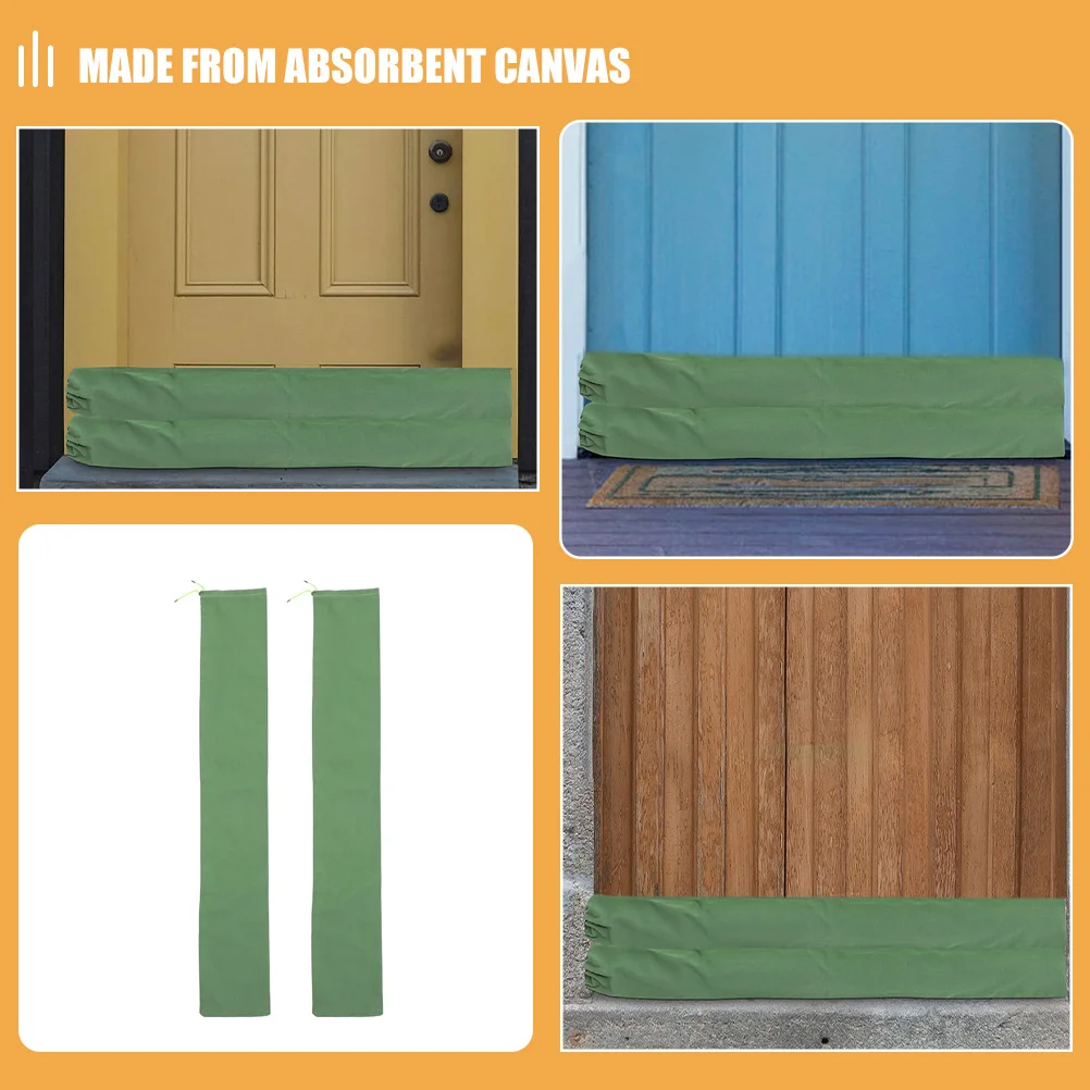 2Pcs Flood Control Sandbag Long Reusable Canvas Water Barrier for Home Garage Basement Flood Protection Heavy Duty Sand Bags