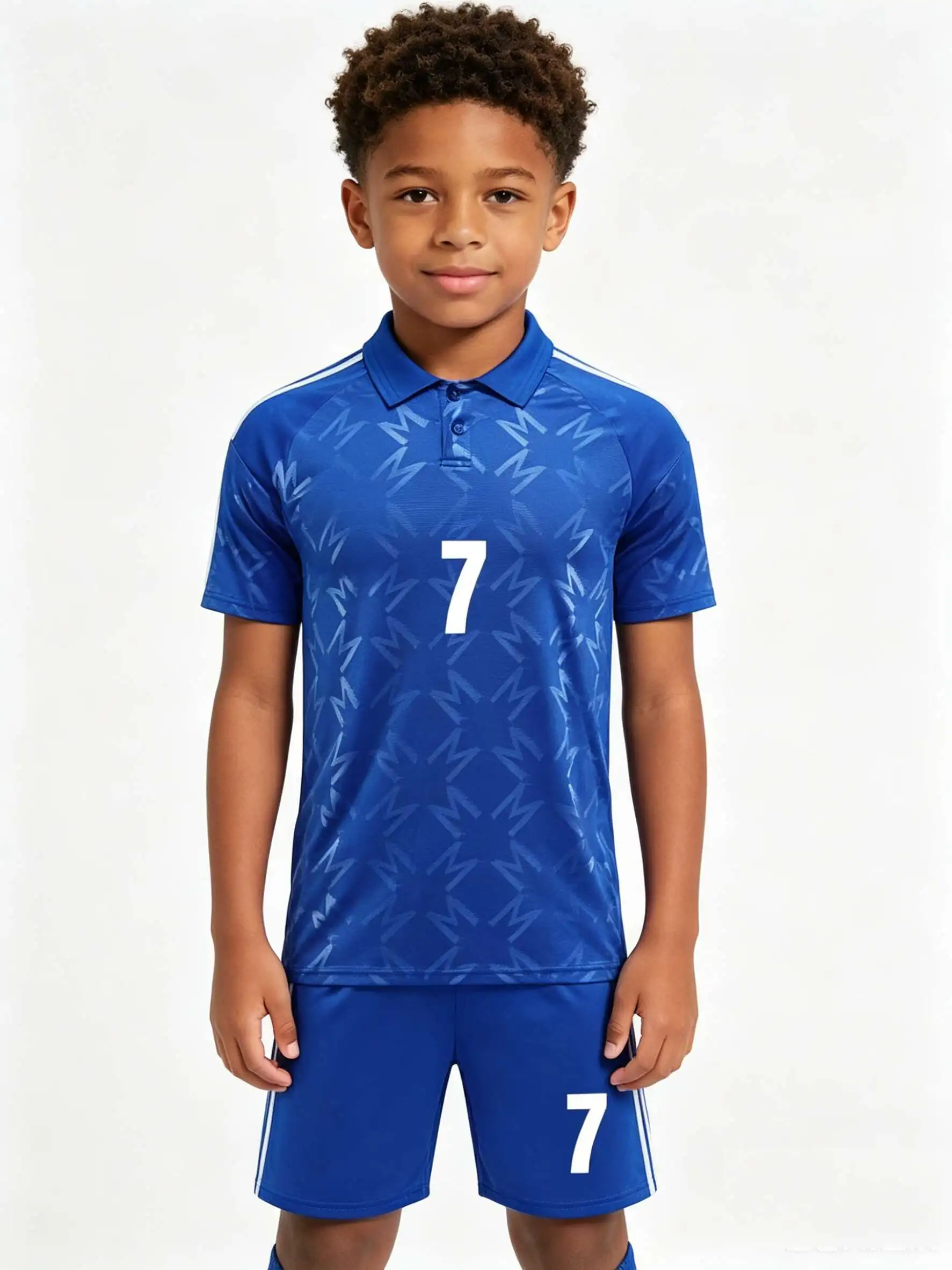 26/27 Unisex Blank Soccer Jersey Set, Kids & Adults Training Uniforms for School Sports, Running & Team EventsBlue No. 10