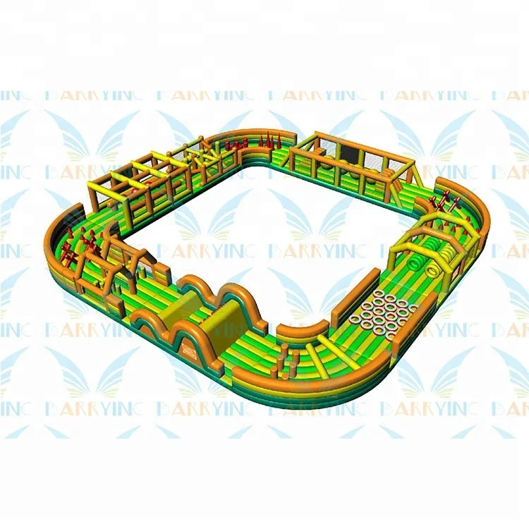 Commercial Cheap Kids Bounce Castle Infla  Obstacle Course Equipment with Slide for Adults Party Rental