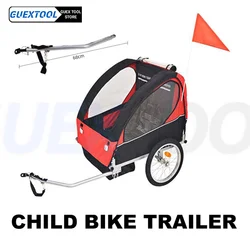 Child Bike Trailer Double Childrens Bike Trailer Jogging Stroller Bike Trailer Foldable Kids Bicycle Trailer Loading 20kgX2