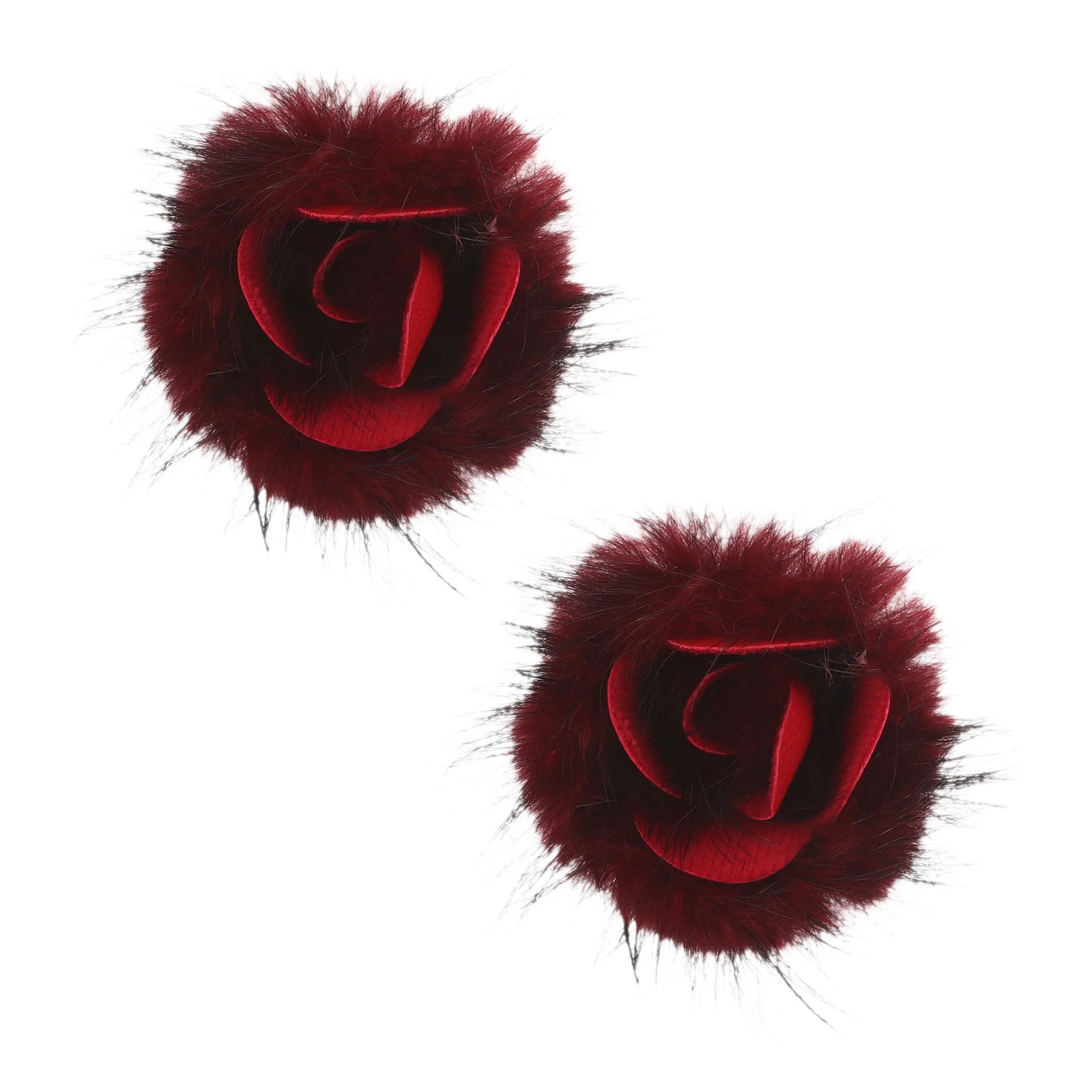 

1Pair High Heel Shoe Clips Detachable Pompom Ball Buckle Decorative Fox Trim Wedding Bridal Accessories For Women