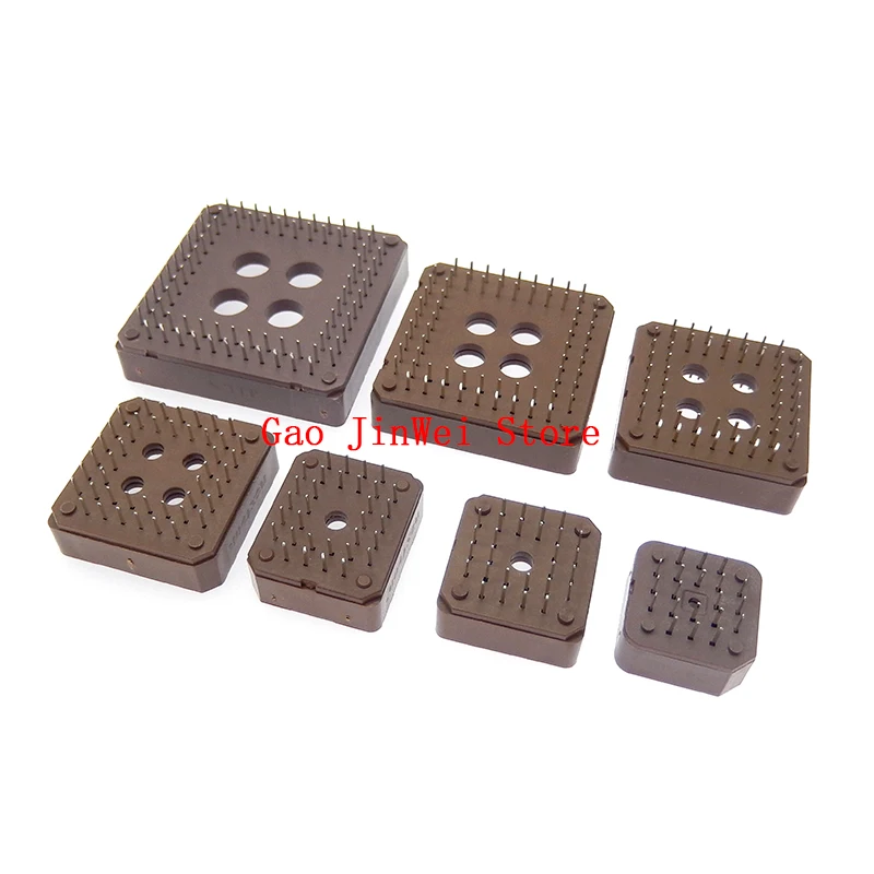 5PCS DIP PLCC SOCKET ADAPTER IC Block 32P 44P 52P 68P 84P PLCC32 PLCC44 PLCC52 PLCC68 PLCC84 32/44/52/68 Pin