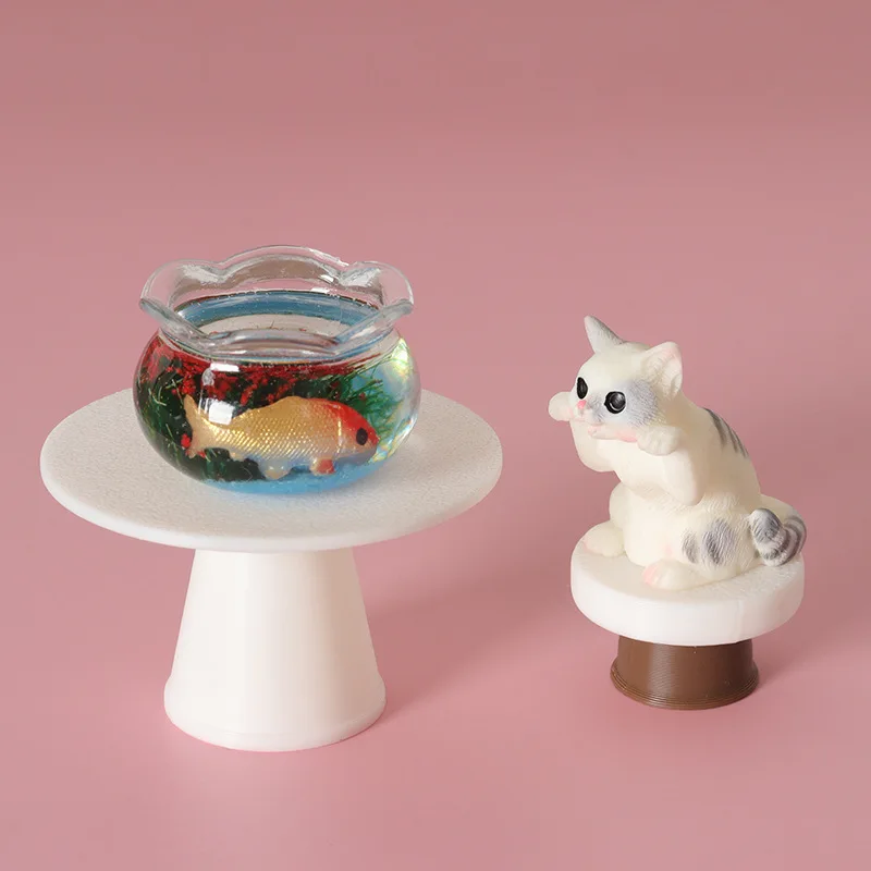 

Miniature Dollhouse Decor Ornament, DIY Tiny Cat & Fish Tank Landscape, Cute Desktop Decoration for Dollhouse Miniatures Scene