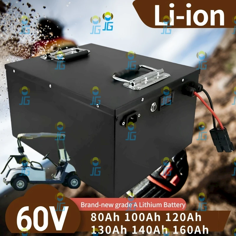 

Литиевая батарея 60 В 80 Ач 100 Ач 120 Ач 140 Ач 160 Ач ионный аккумулятор с BMS для 5000 Вт 8000 Вт электромобиля вилочного погрузчика внедорожника