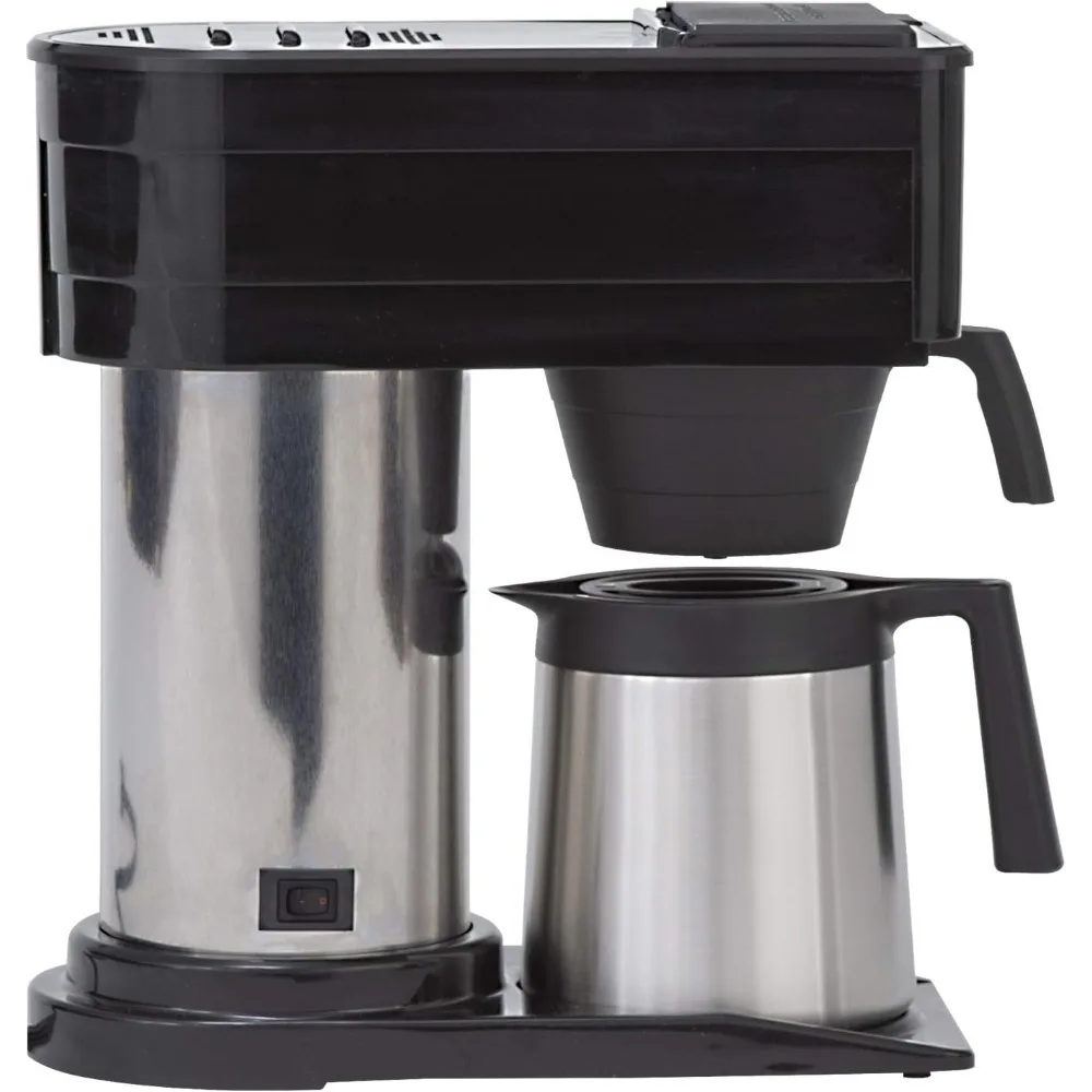 Coffee Machine for 10-Cup Carafe, Built-in Frother, Stainless-steel Faceplate and Tank Wrap Design, Coffee Makers