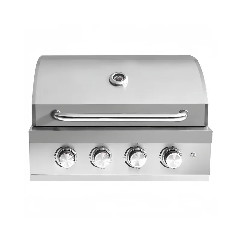 

4-панельный газовый гриль из нержавеющей стали Builtln, ветрозащитный дизайн коммерческого класса, электронное зажигание, сверхмощный