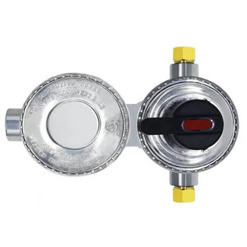 B17CB 2-Stage Automatic Changeover LP Propane Gas Regulator , 1/4Inch SAE Inverted Flare for RV Camper Trailer