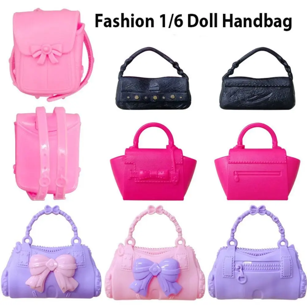 1Pc Handbag Mix Style Colorful Bag Fashion Modern Backpack Messenger Bag for Barbie Doll Accessories Dollhouse Baby Toys