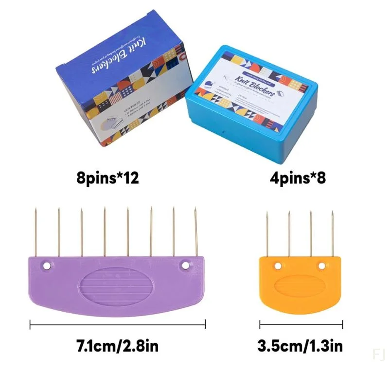 [YU] Premium Stainless Steel Knitting Blockers Set With Blocking Combs & Mats In 2 Sizes Ideal DIY Knitting Crocheting Supplies