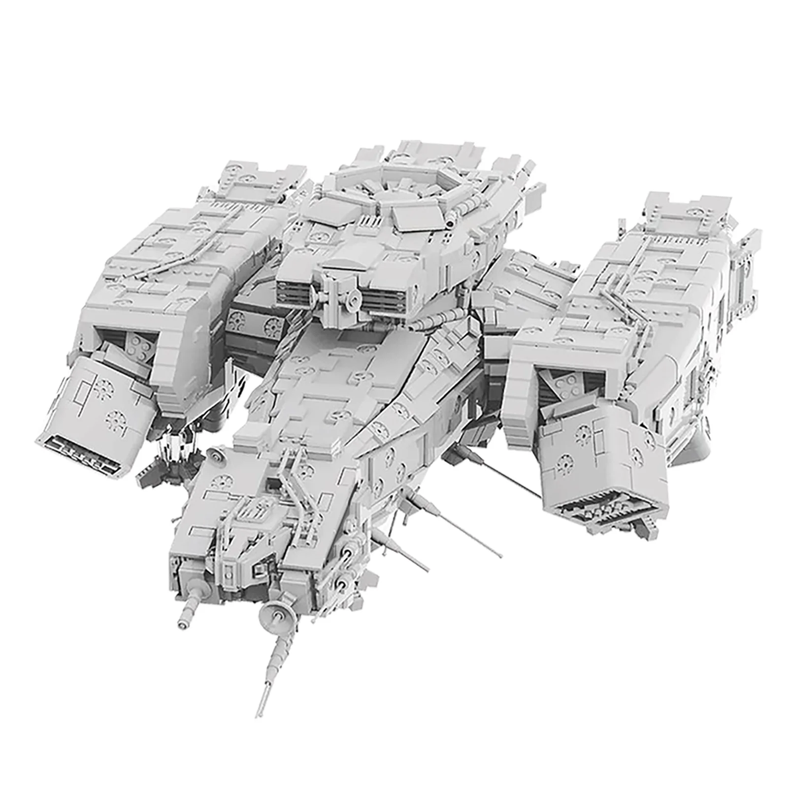 MOC-9803 Aliened High-Tech Space Series USCSS Nostromo Spaceships Building Blocks Kit Battle Ships Warship Model Toys Kids Gifts