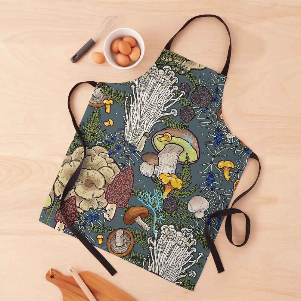 

Mushroom Lover Botanical Fungi Plants Morel Psychedelic Mushroom Forager Mushroom Gift Classic Apron
