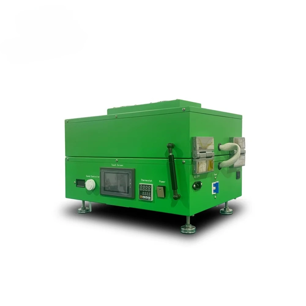 Compact Adjustable Temperature Vacuum Film Coater, 150mm Roller Lab Coating Machine for Lithium Battery Electrode