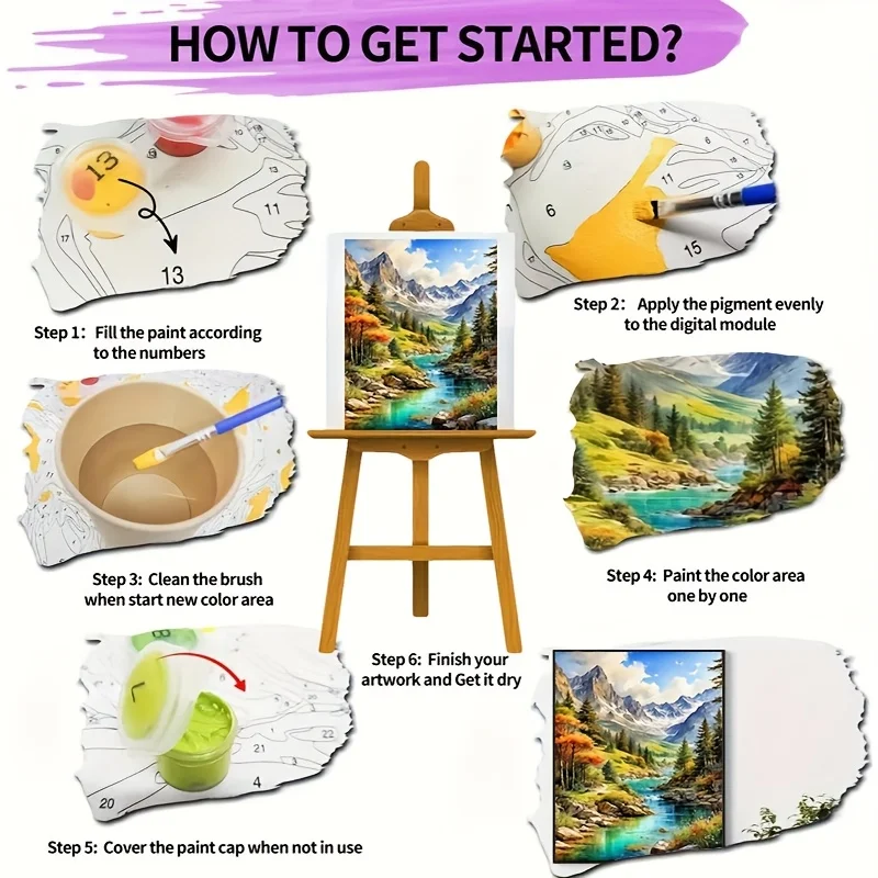 Professional Art Use 1pc DIY Adult Paint by Numbers Kit, Art Gift, Painting by Numbers, Easy to Learn and Suitable for Beginners