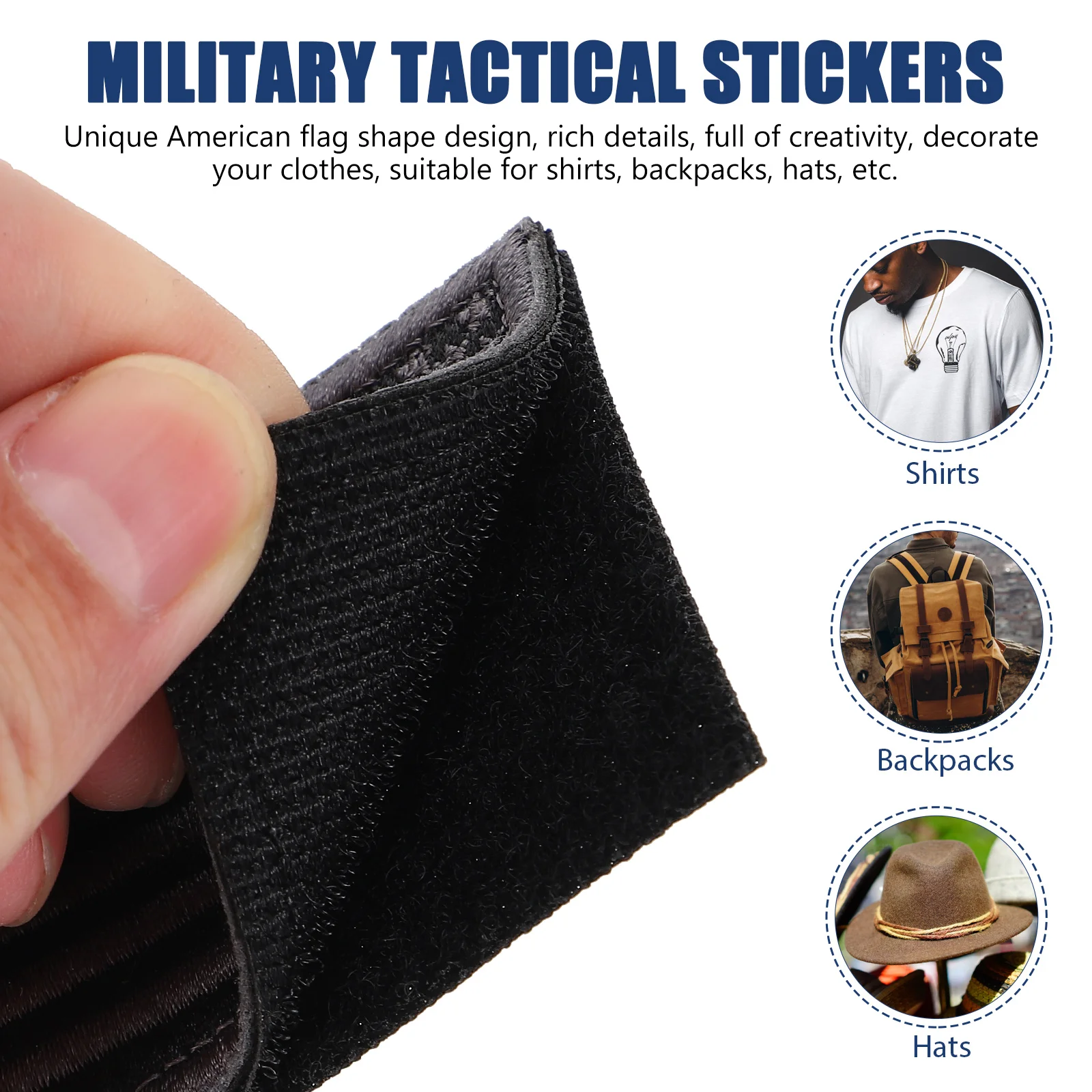 

2 Pcs Embroidered Military Uniform Armband American Flag Iron Patches Patriotic