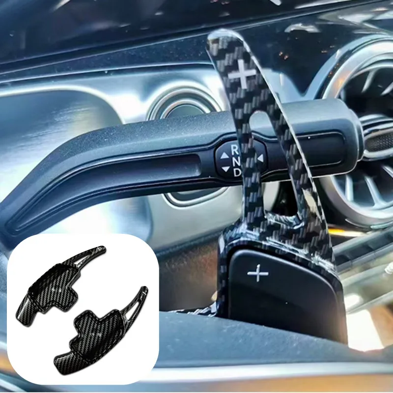 Car Steering Wheel Shift Paddles Gear Extender Carbon Fiber Pattern For Mercedes Benz C A E S Class CLA CLS GLA CLB GLC GLE GLS