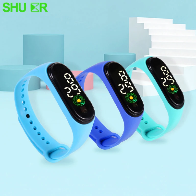 

Luxury Led Boys Watches Kids Waterproof Creative Week Display Girl Digital Watch Sport Colourful Silicone Strap Gifts Clock 2023