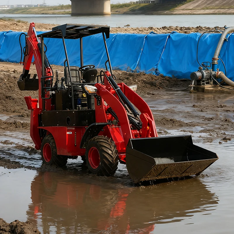 Customized Robust Backhoe Loader With Thick Steel Body Construction Withstanding Heavy Impact On Job Sites