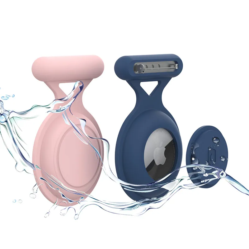 

Cover for Apple Airtags Case Liquid Silicone Protective Shell tracker Accessories Anti-scratch Sleeve brooch Air tag case