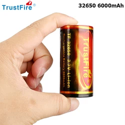 TrustFire High Capacity 6000mAh 32650 Lithium-ion Battery 3.7V Rechargeable Li ion Batteries with Protected Circuit Board Cells