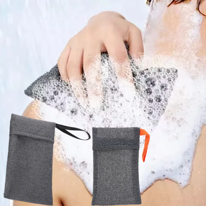 

1/3Pcs Bath Cleansing Foaming Net Double-layer Thickened Soap Bag Body Exfoliating Dead Skin Remove Scrubber Sponges Bathroom