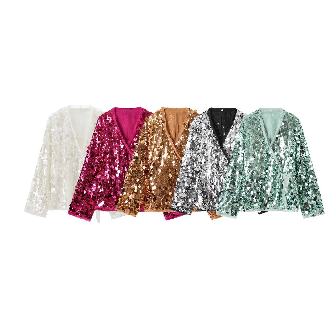 Sparkly Evening Dress Long Sleeve Tunic Tops Women Sexy Party Bodycon Elegant Dresses