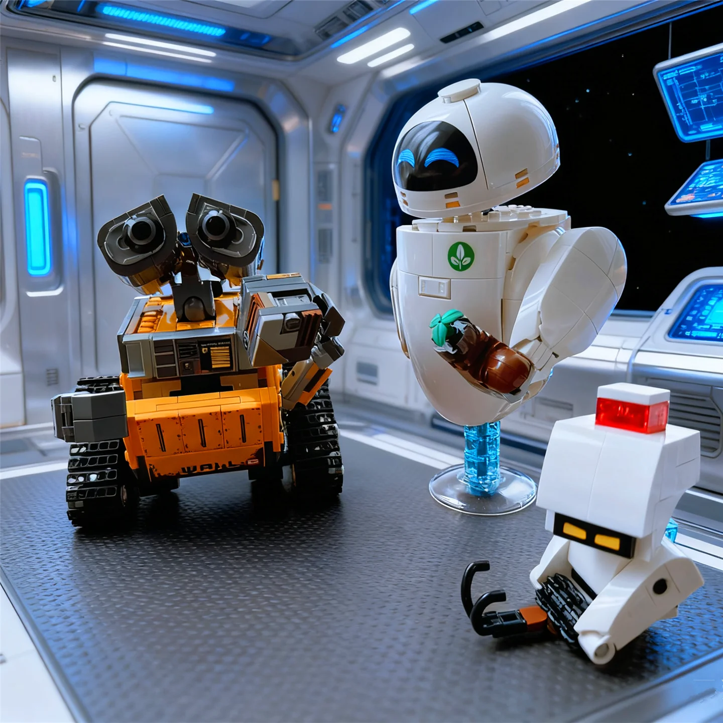 

New product building blocks Walli and Eva series robot 43279 ornaments Children's assembled building blocks Boy toys Holiday gif