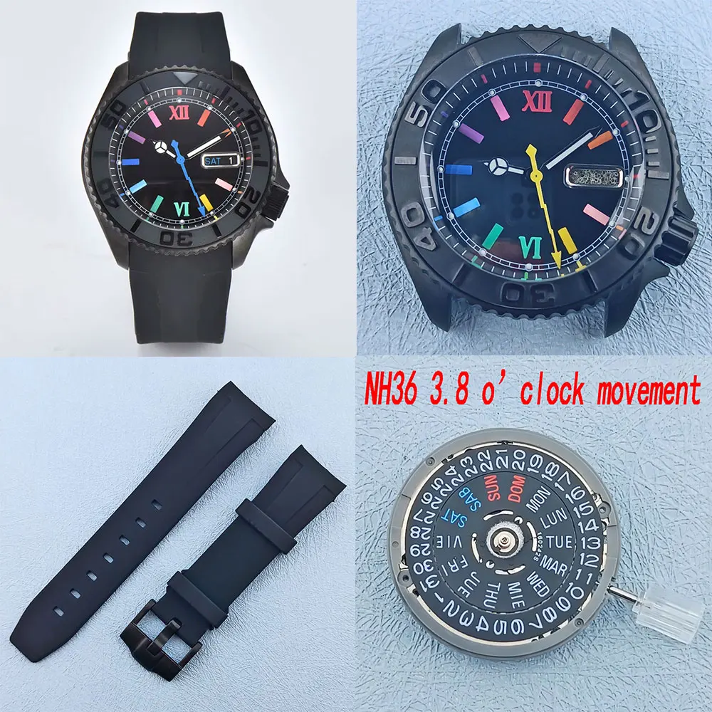 

Черный корпус часов SKX 007 NH35 NH36, 41 мм, подходит для монтажа механизма NH36, нержавеющая сталь 316L, сапфировое стекло, водонепроницаемость 100 м