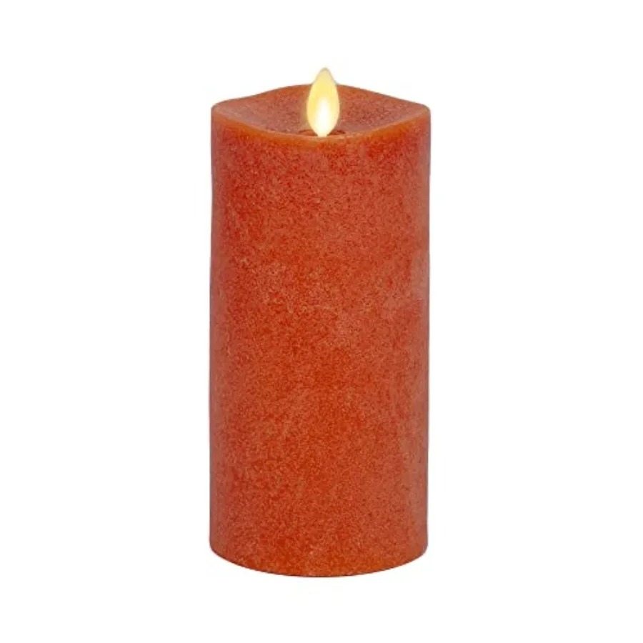 

Flameless LED Battery Operated Flickering Pillar Candles - - Pack of 1- - Realistic Moving Flame Real Wa Indoor/Outdoor