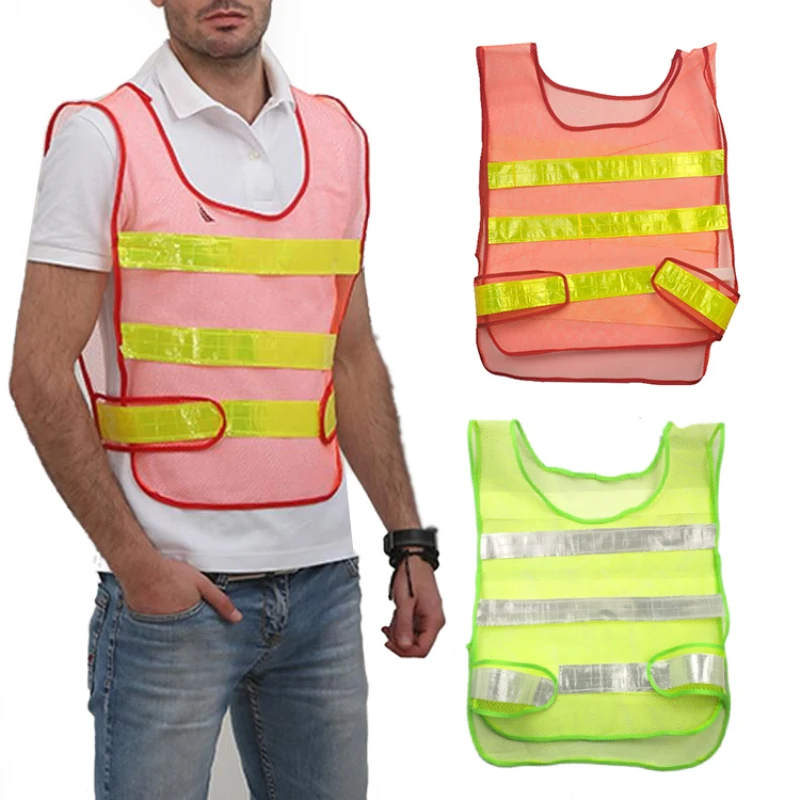 New Car Reflective Clothing For Safety Traffic Safety Vest Yellow Visibility High Visibility Outdoor Running Cycling Sports Vest