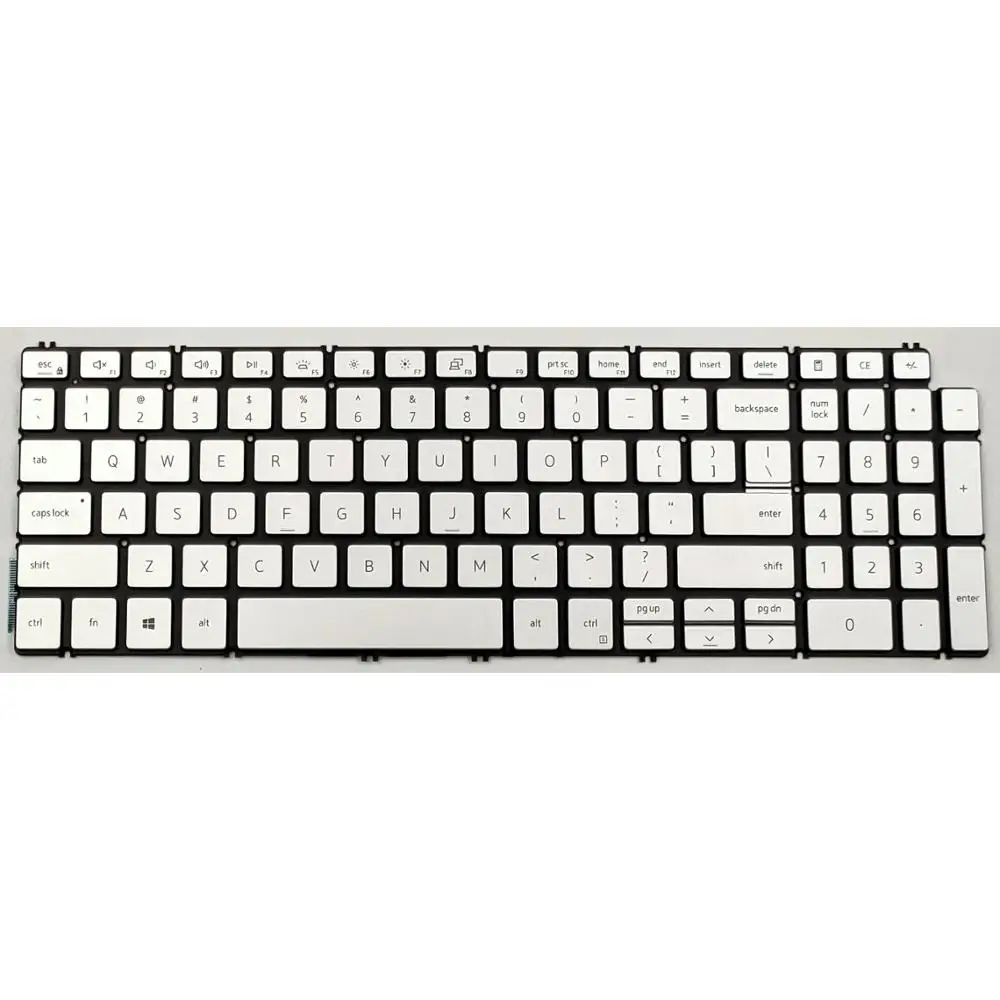 New For Dell Inspiron 7590 7591 7791 5584 5590 5593 5594 5598 Series Silver Laptop Keyboard US Backlit