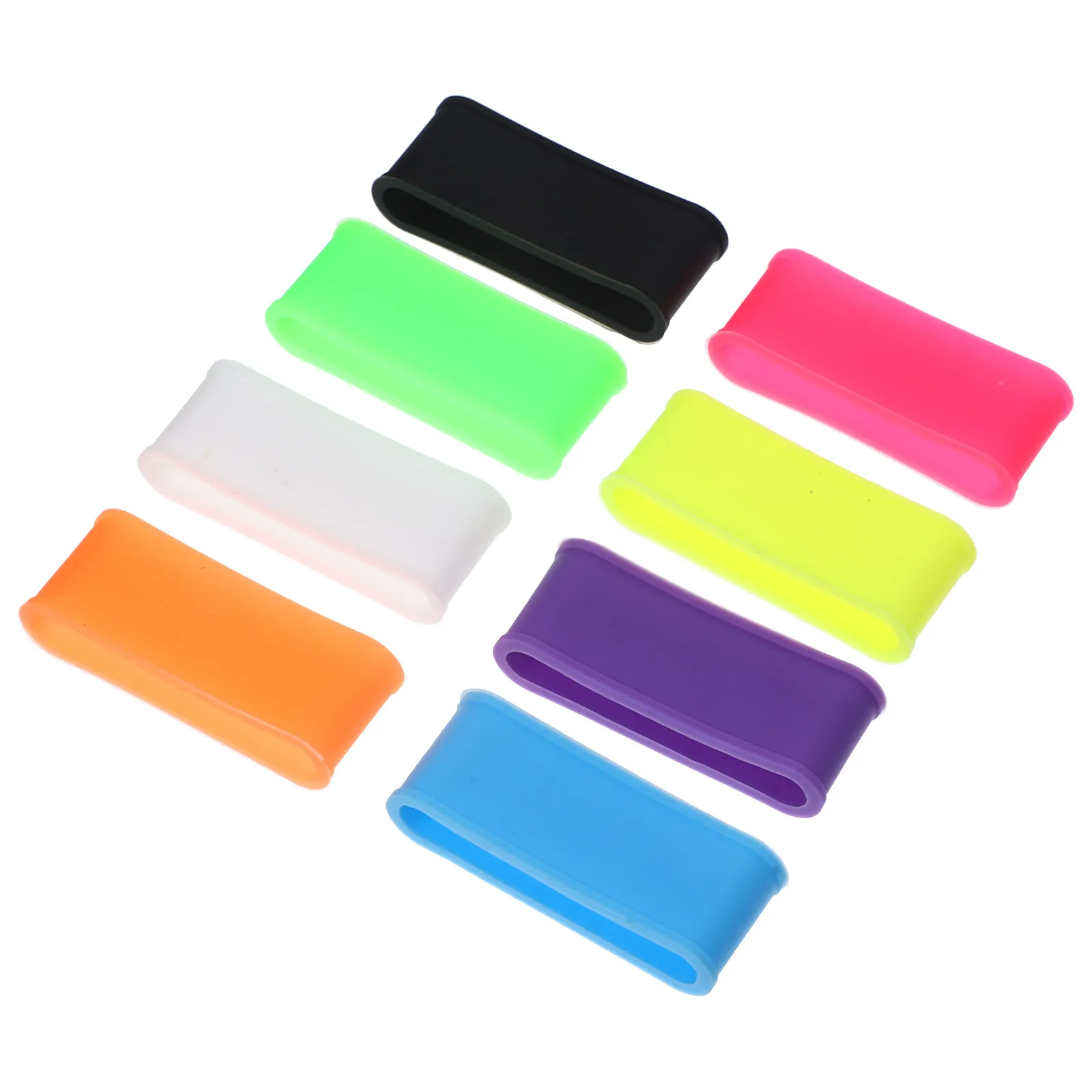 8Pcs Professional Tennis Racket Grip Rings Silicone Overgrip Protectors for Badminton Racquets Non-Slip Compact Racket Band Set