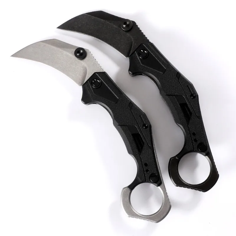 2064 Outdoor karambit Camping Folding Knife 8CR13 Blade G10 Handle Pocket Survival Tactical Hunting Utility Knives EDC Tools