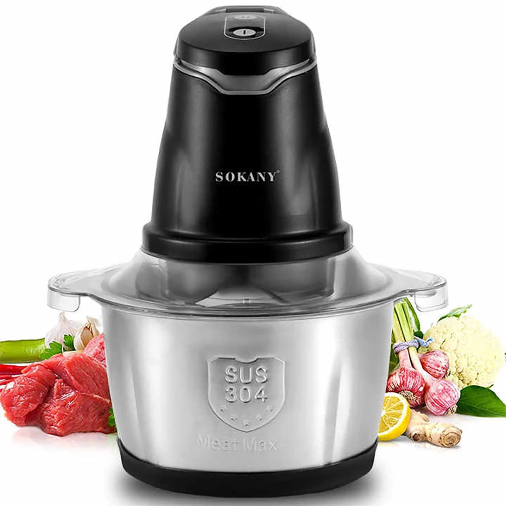 400W Electric Meat Grinders Kitchen Vegetable Chopper Food Processors Pounding Machine 2L Electric Crusher
