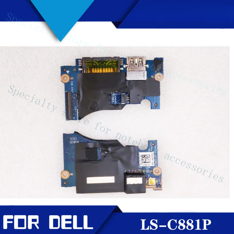 A+For DELL XPS13 9343 9350 9360 card reader USB switch board LS-C881P H2P6T