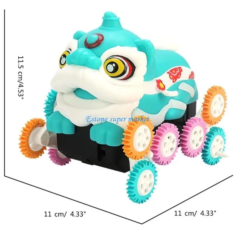 090B Grappige Dans Auto Elektronisch Speelgoed Muzikaal Kruipen Licht op Elektrisch Speelgoed Leeuw Huisdier Straatkraam Gift