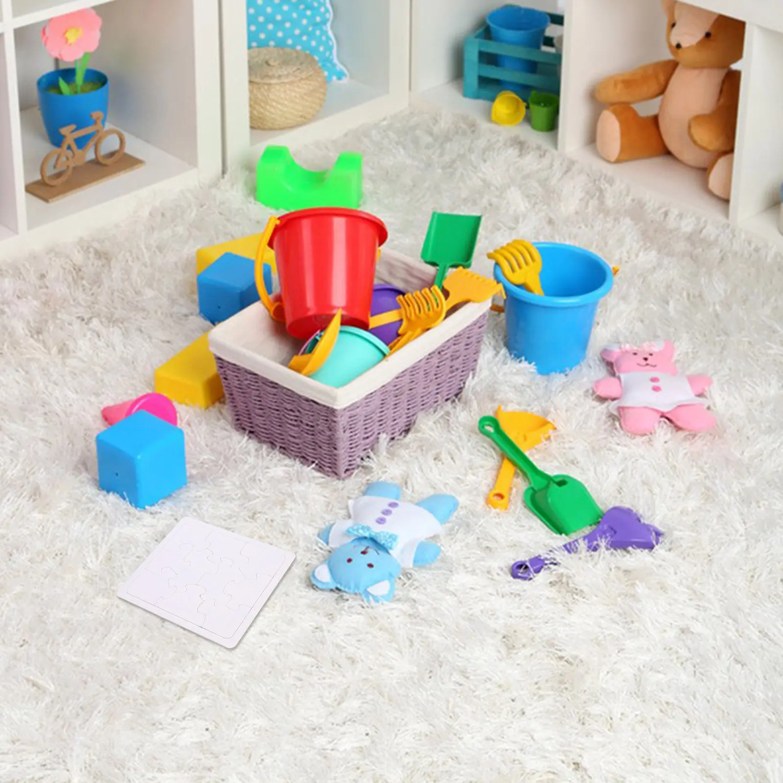 

4 Sheets Blank Puzzle Pieces for Drawing Coloring Doodling DIY Crafts Creative Family Game Activity Lightweight Compact Safe