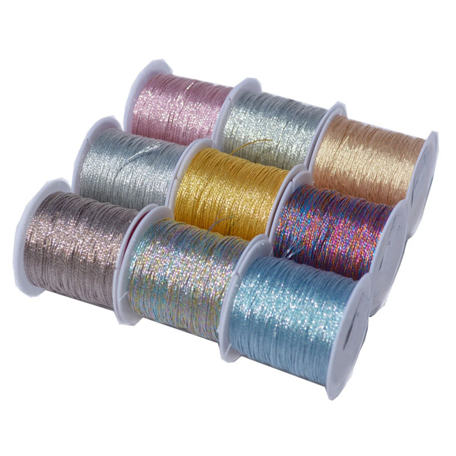 

One Spool Metallic Wrapping Thread Rope Craft Jewelry Beading Braided Craft Cord