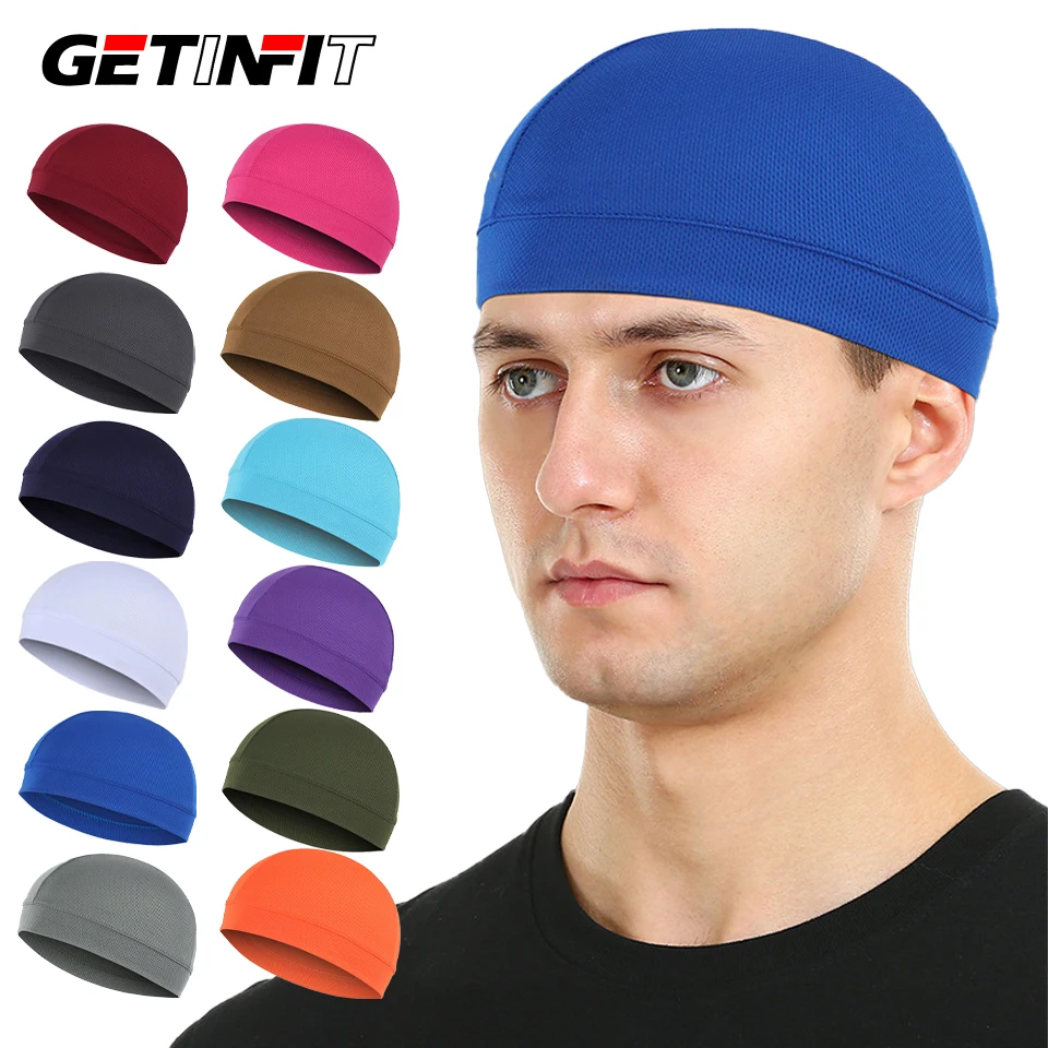 

GETINFIT 1Pcs Quick Dry Breathable Cycling Cap Summer Mesh Skull Cap Bicycle Helmet Liner Running Sun Hat Camping Men Women