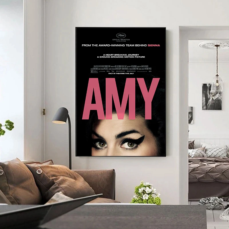 Beauty Woman Amy Winehouse Poster Music Singer Star Portrait Canvas Painting Wall Art Club Bar Bedroom Study Decor Mural