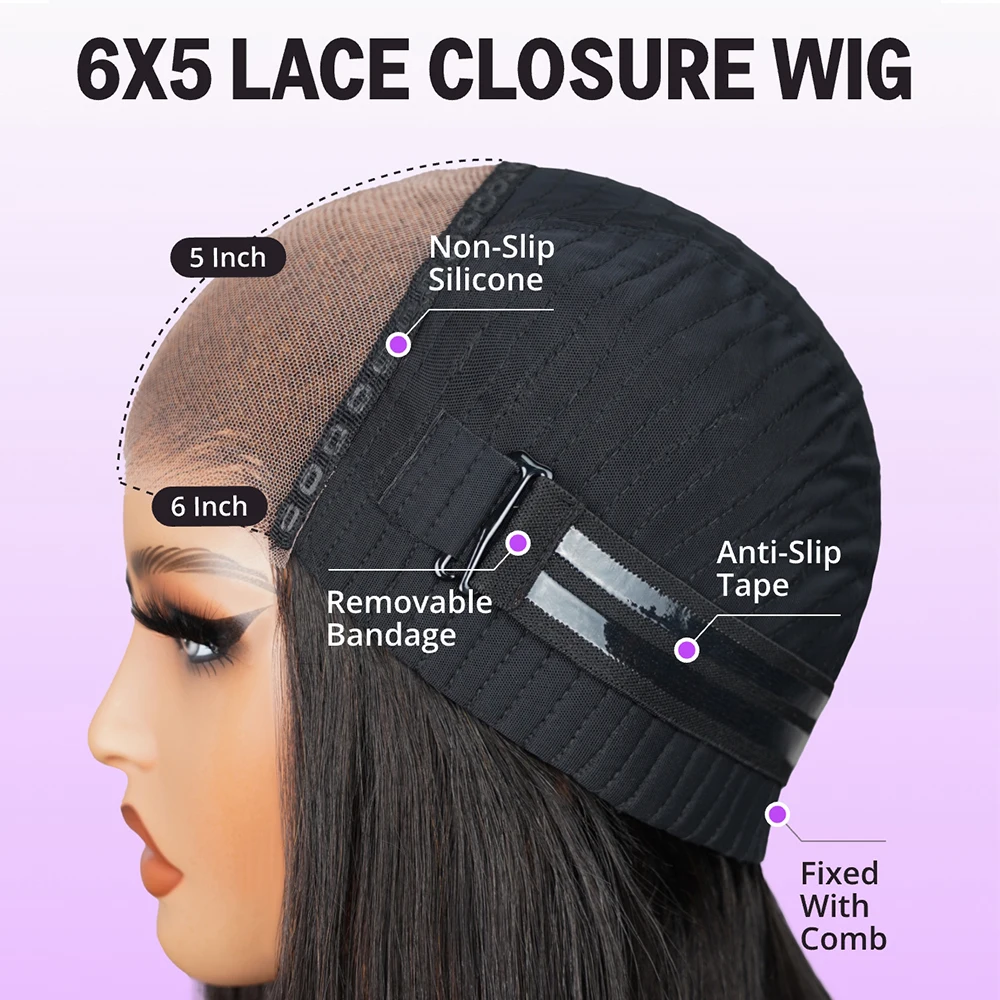 5x6 Bob Wig Human Hair Glueless Lace Front Pre Plucked 210% Density Short Bob Amazon.com : Bob Glueless Wigs Human Hair 4x4 Lace Front Wig  main image 3