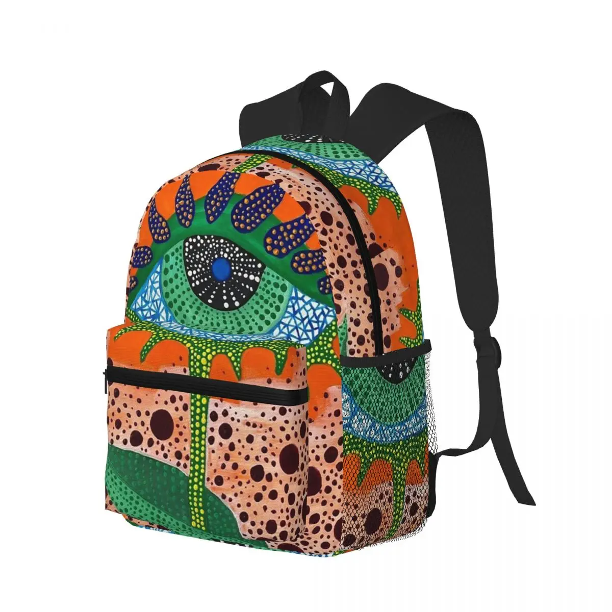 Yellow Pumpkin Yayoi Kusama Polka Dots Queen Student Backpack School Bag Hiking Daypack for Boys Girls Bookbag Shoulder Bags