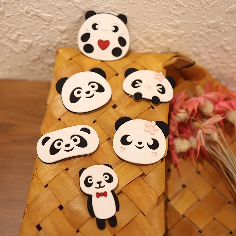 

24pcs Fashion Cute Felt Panda Hairpins Cartoon Animal Snap Clips Barrettes Princess Headwear Boutique Hair Accessories for Girls