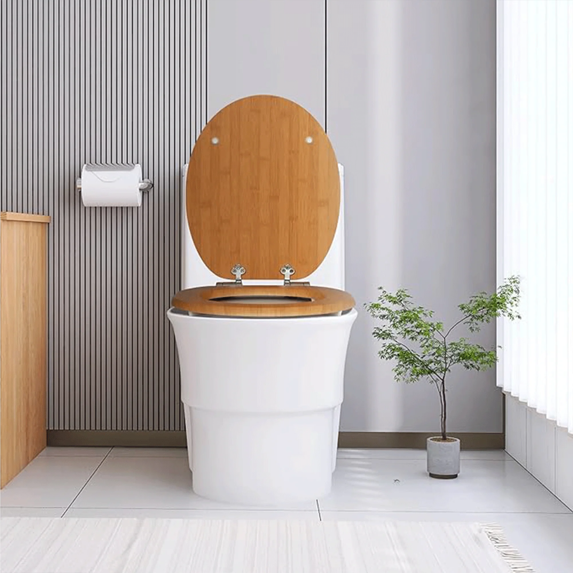 Sainos WC-Sitz mit Absenkautomatik, Toilettendeckel mit Soft-Close, Toilettensitz mit. Toilettensitze für Badezimmereinrichtungen – Detail 2