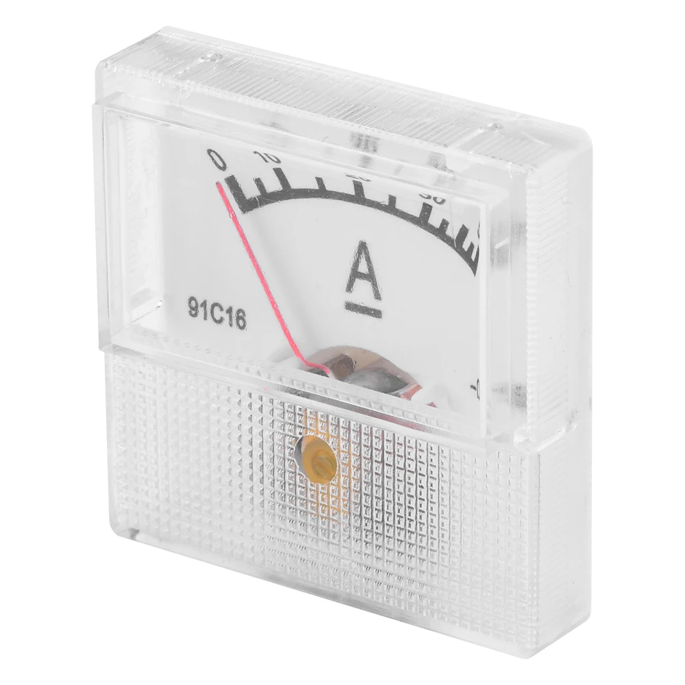 91C16 Ampèremeter DC Analoog 10A 20A 30A 50A Paneel Mechanische Wijzer Type Amper Meter Stroommeter Stroom meetinstrument