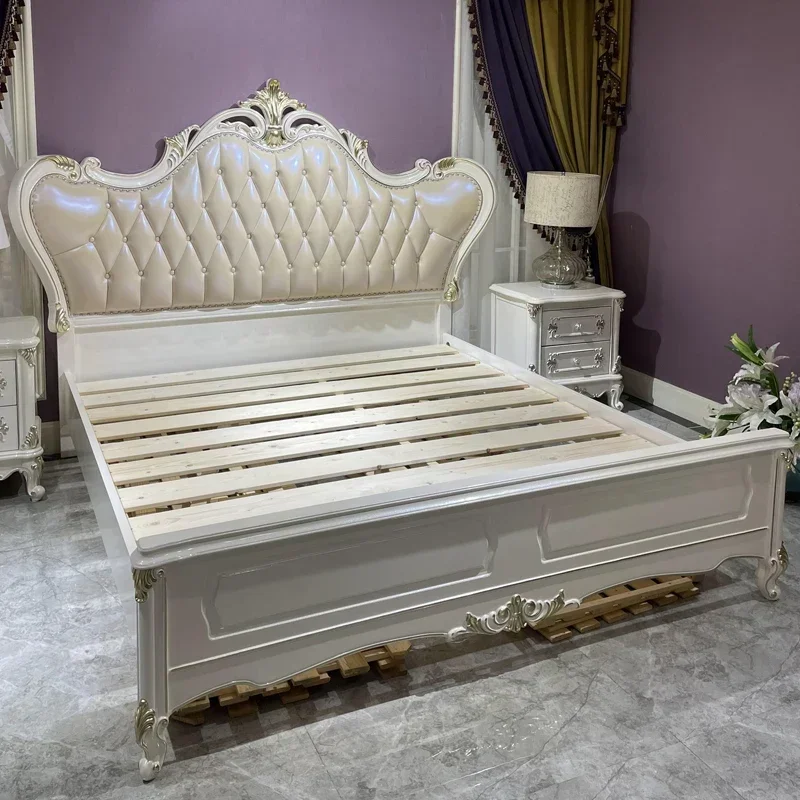 For Wooden Modern Bed Frame Double Storage Space Twin Headboards Double Bed Full Size Luxury Muebles De Dormitorio Home Furnitur view 6