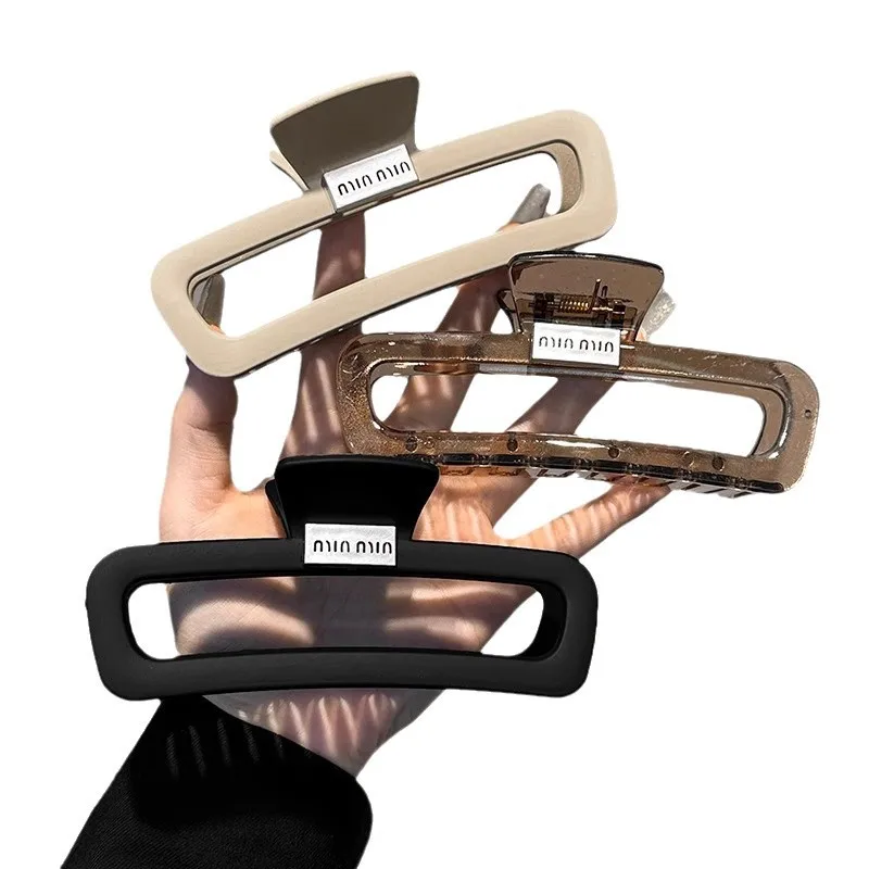 

Advanced letter matte hair clips for women with large size shark clips for bathing hair trays