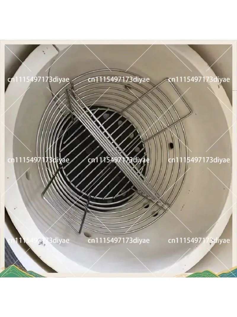 Stainless Steel Charcoal Basket for BBQ with Partition, Outdoor Grilling Leak-Proof Net