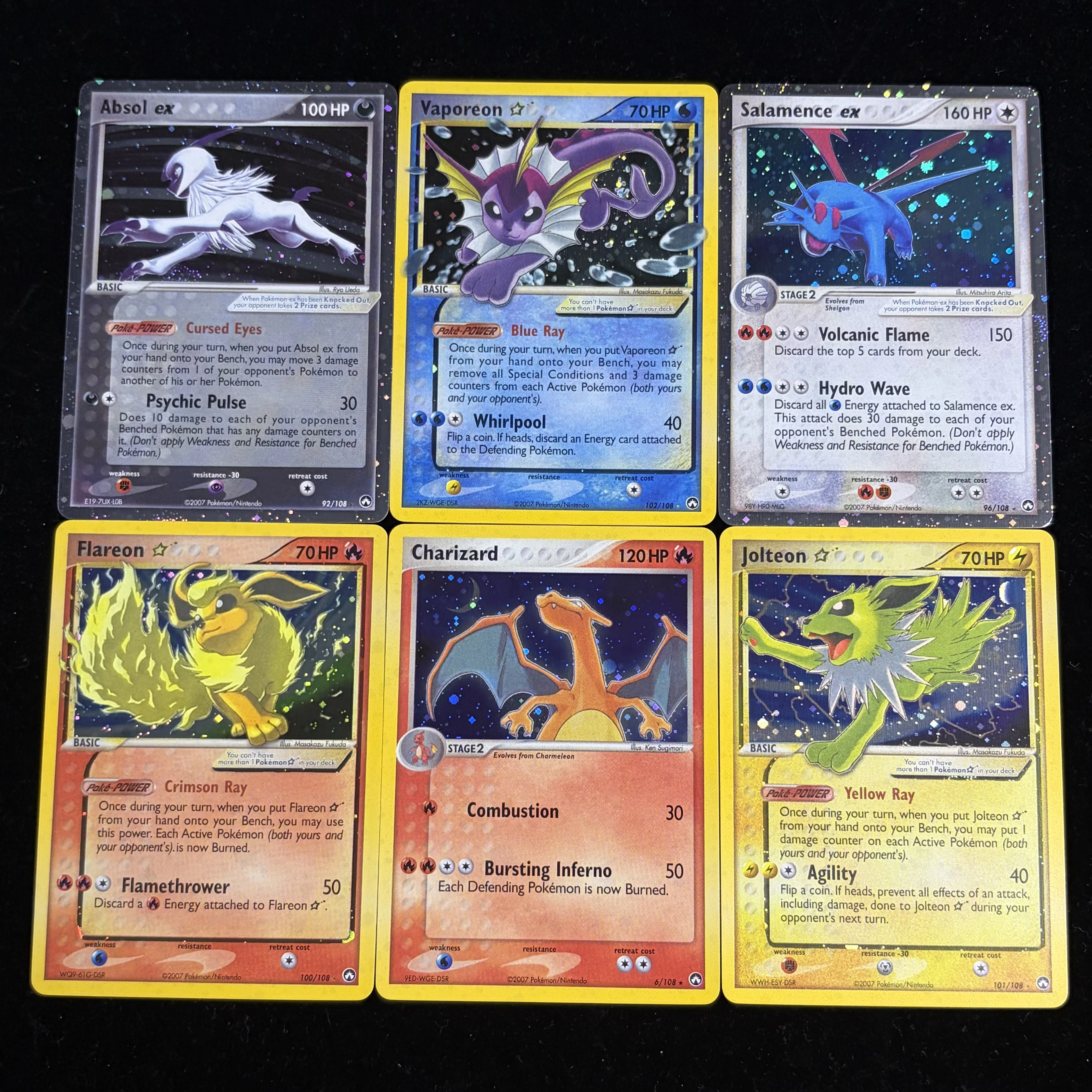 10Pcs Pocket TCG EX Power Keepers PK & Holon Phantoms Holo Cards Gold Star Mewtwo #103‑110 PKM Trading Game Cards Hobby Display