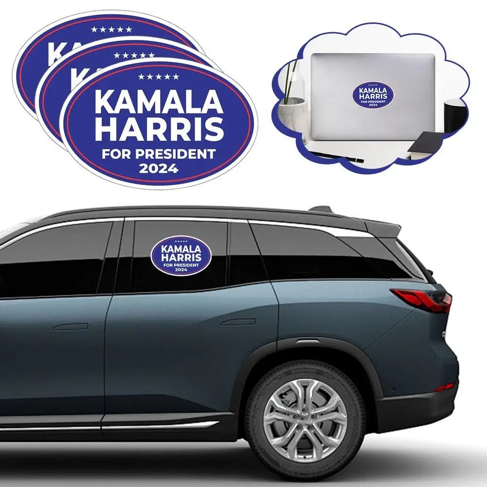 1pc Kamala Harris 2024 President Campaign Stickers Waterproof Decals Car Sticker Democratic Sticker Vote Vinyl Bumper Lapto C6T3